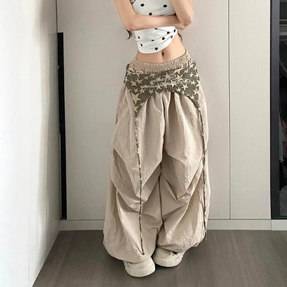 Designer Layering Cargo Pants Women Summer Lightweight Quick-Dry Jazz Dance Trousers Baggy Paratrooper Streetwear Wide Leg Pants