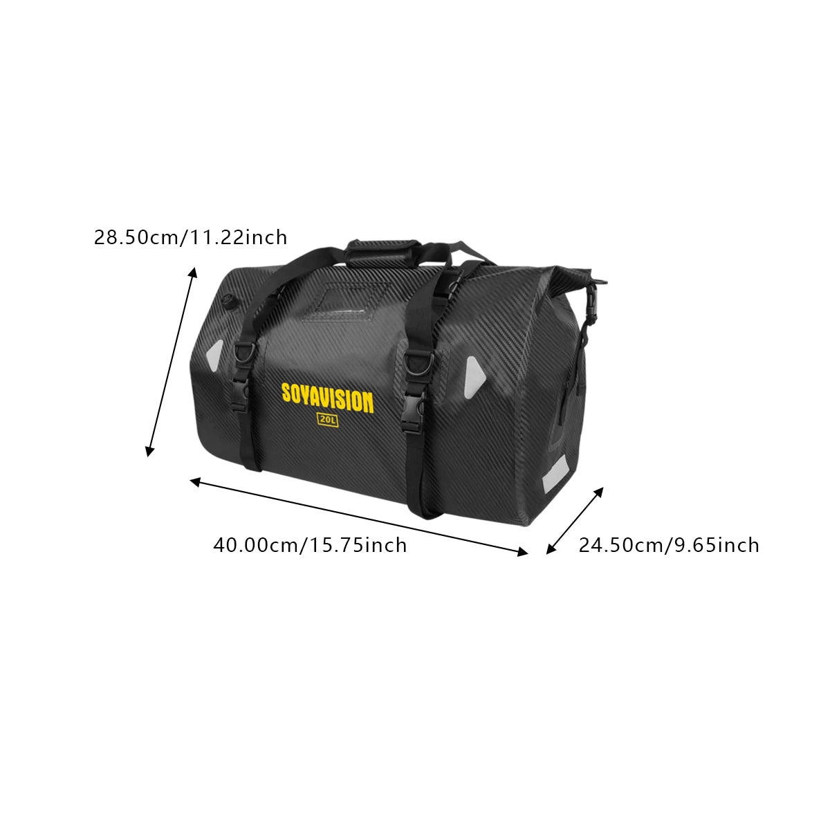 Waterproof Motorcycle Dry Bag - Reflective Duffle for Travel Hiking Camping Fishing