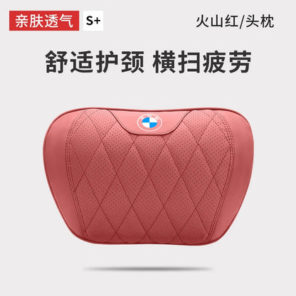 BMW Car Neck Pillow - Memory Foam Headrest Cushion | Waist Support Pillow
