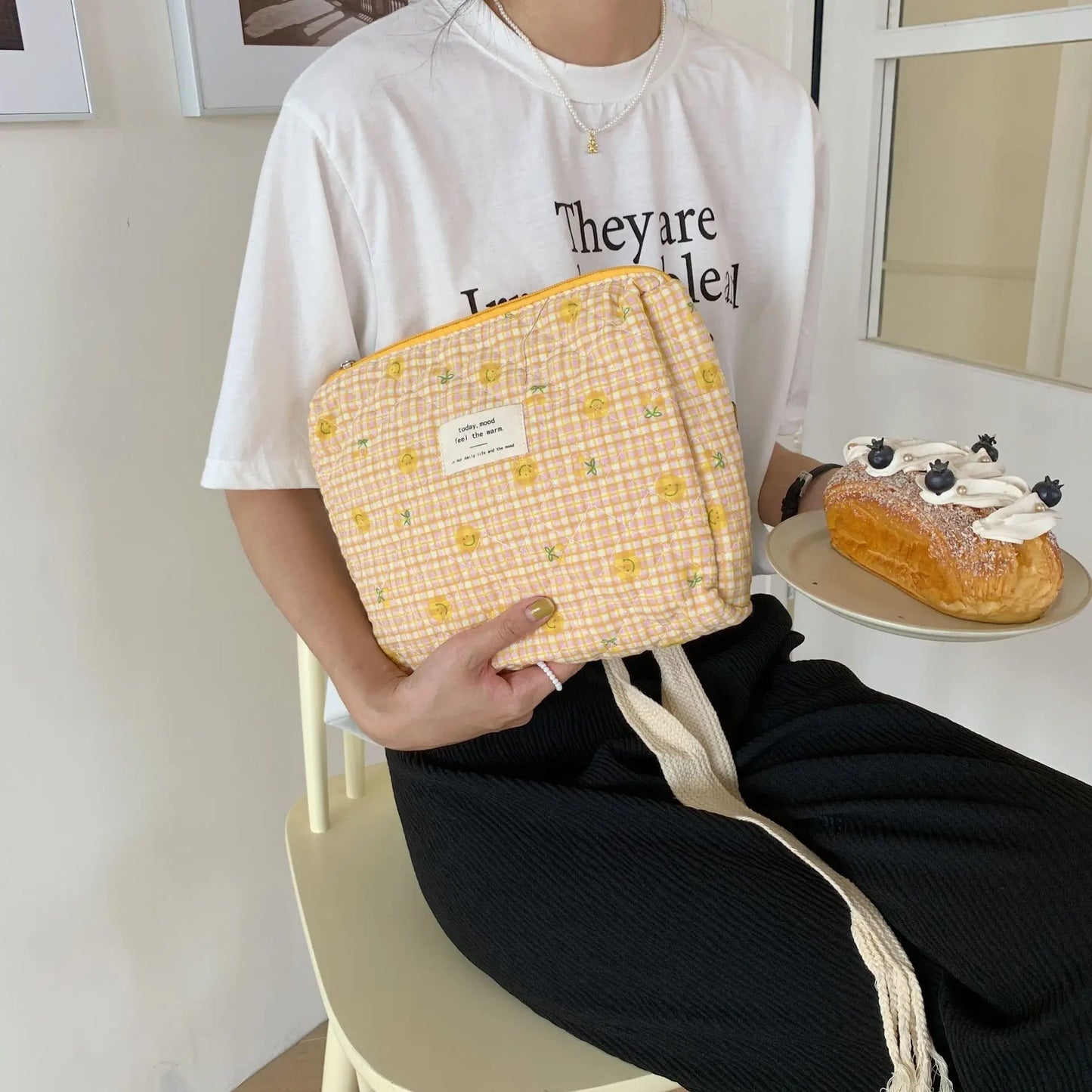 Baby Diaper Bag Cartoon Print Nappy Bag Zipper Handbag Carry Pack Travel Outdoor Diaper Storage Bag Multi Functional Storage Bag