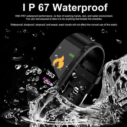 HD Color Screen 115plus Smart Band Heart Rate Health Watch Waterproof Sports Bracelet