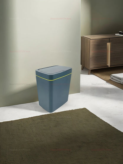 15L Automatic Smart Sensor Trash Can - Non-Contact Electric Waste Bin for Kitchen  Bathroom White