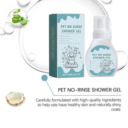 Waterless No Rinse Dry Shampoo For Cat Dog Animal Grooming Pet Cleaning Friendly Dog Dry Foaming Bath Spray Pet Supplies 150ml