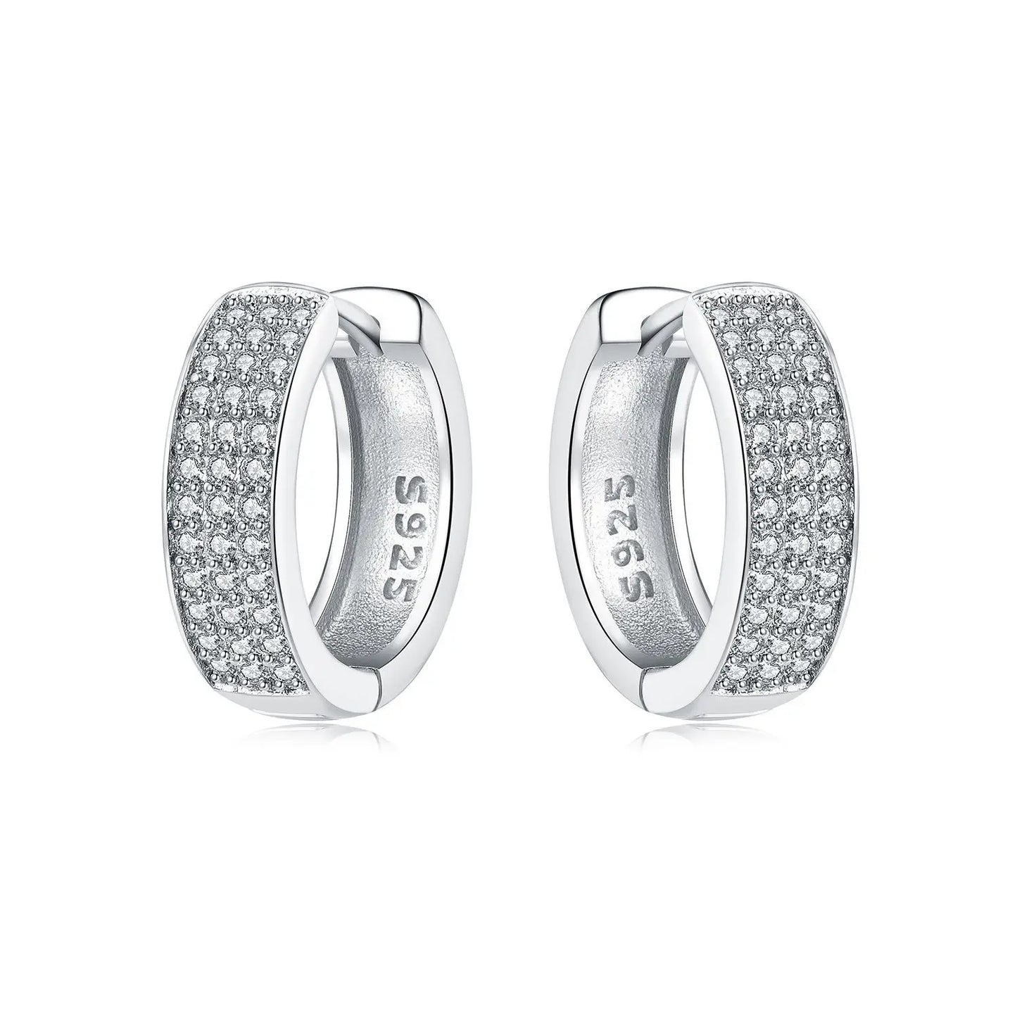 925 Sterling Silver Simple Pearl Earrings Jewelry Hoop Earrings Zircon Stud Earrings For Women Jewelry Fine Birthday Party Gifts