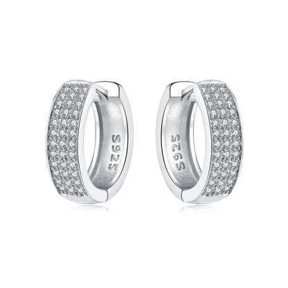925 Sterling Silver Simple Pearl Earrings Jewelry Hoop Earrings Zircon Stud Earrings For Women Jewelry Fine Birthday Party Gifts