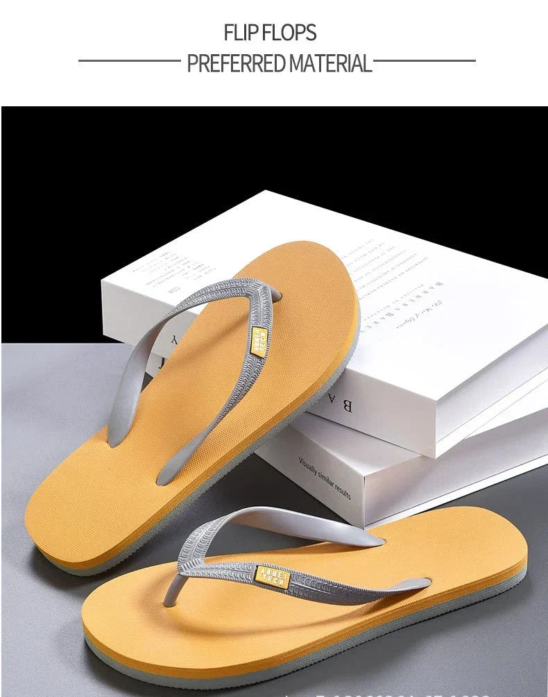 Men's Minimalist Flip Flops  Summer Fashion Outdoor Anti Slip Wear-resistant Sports Sandals with Soft Beach Casual Shoes