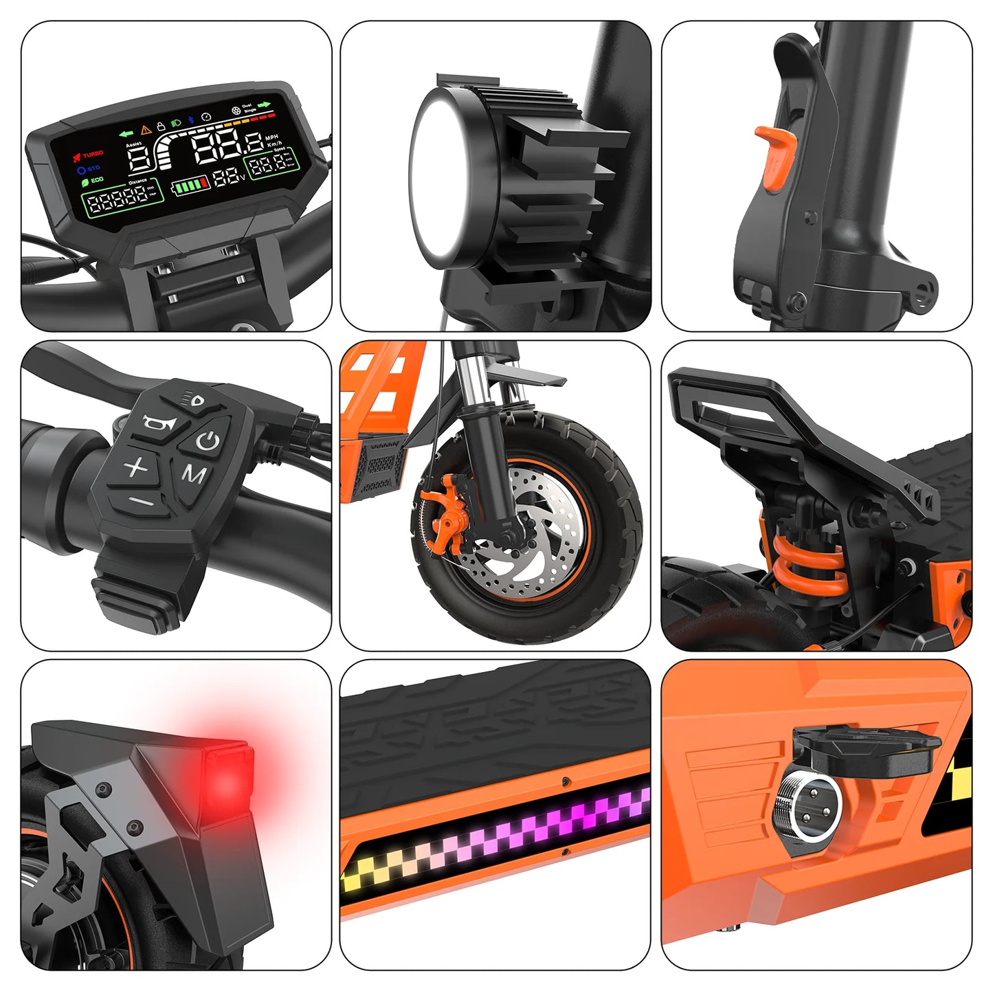 TOFUN TF3 Electric Scooter 1000W Motor 48V13Ah Battery Adult Sport Road Mountain E-Scooter 10Inch Tires Snow Foldable EScooter