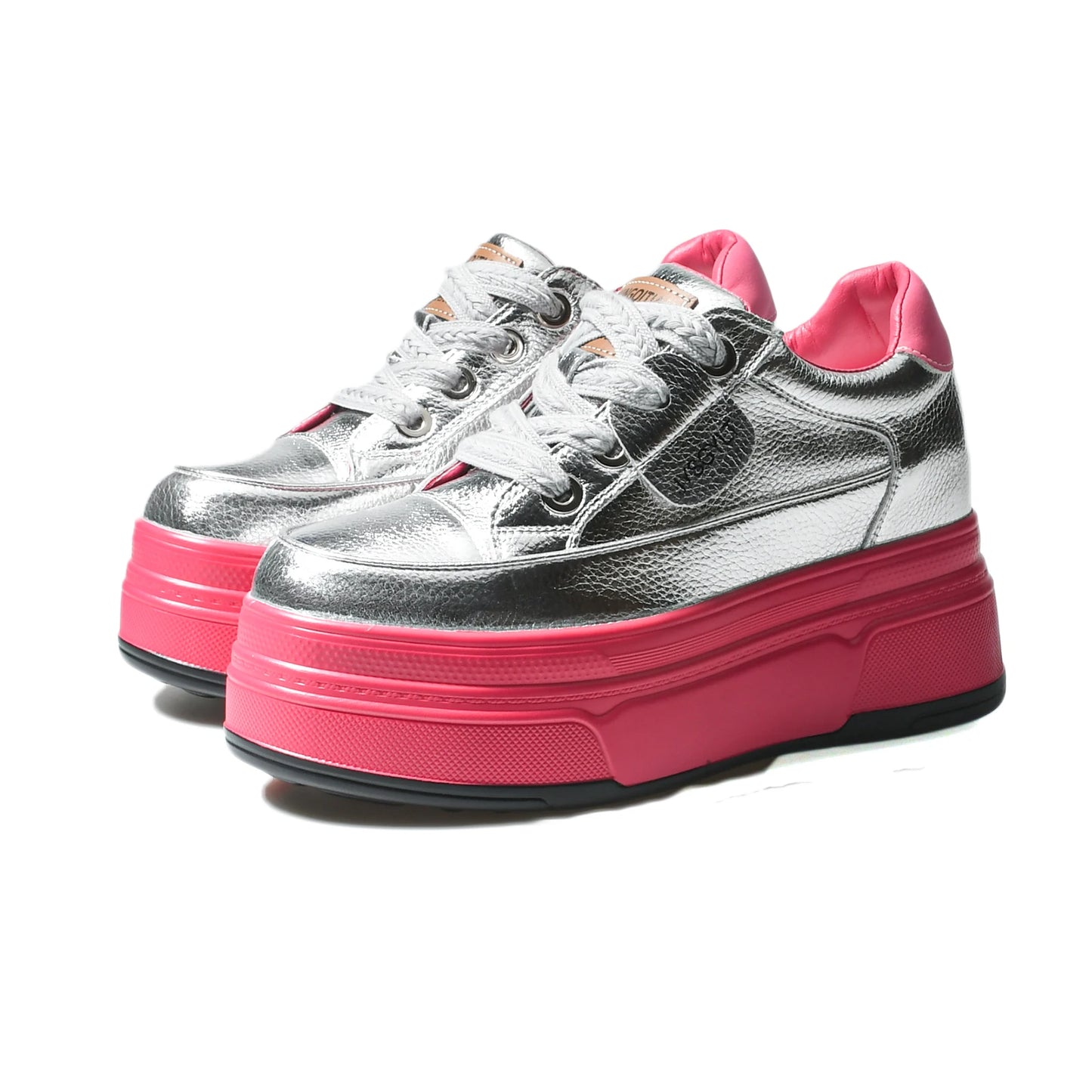 Platform Sneakers Women – Comfortable Genuine Leather Wide Fit Casual Shoes With High Heels