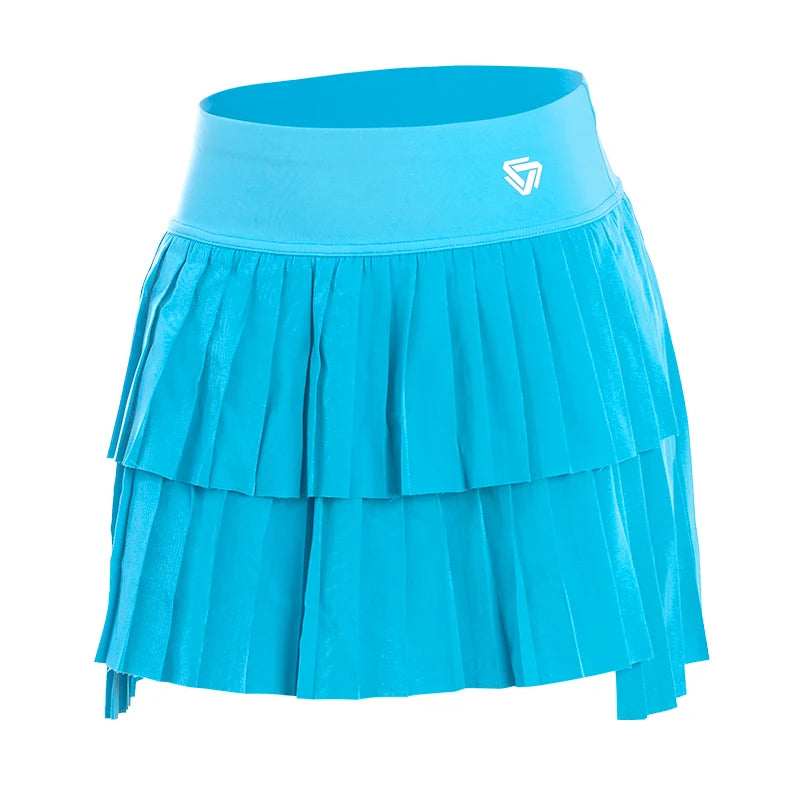 Women Sports Mini Pleated Skirt Golf Tennis Skirts High Waist Double Layer Gym Fitness Running Yoga Athletic Workout Skort