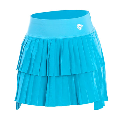 Women Sports Mini Pleated Skirt Golf Tennis Skirts High Waist Double Layer Gym Fitness Running Yoga Athletic Workout Skort