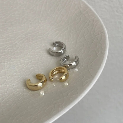 1 PC Gold Silver Color C-Shaped No Piercing Ear Cuffs for Women Fashion Simple Ins Style Earrings Jewelry Accessories Gifts