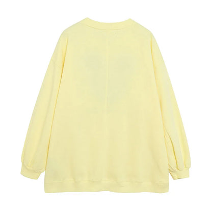 Disney World Disneyland Embroidery Sweatshirt Women Casual Fleece Jumper Mickey Daisy Duck Cartoon Loose Pullover Top O Neck