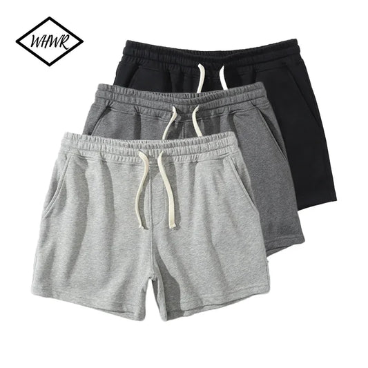 2025 Mens Gym Summer Fitness Shorts White Breathable Surffing Seaside Resort Solid Running SportswearElastic Casual Sport Shorts
