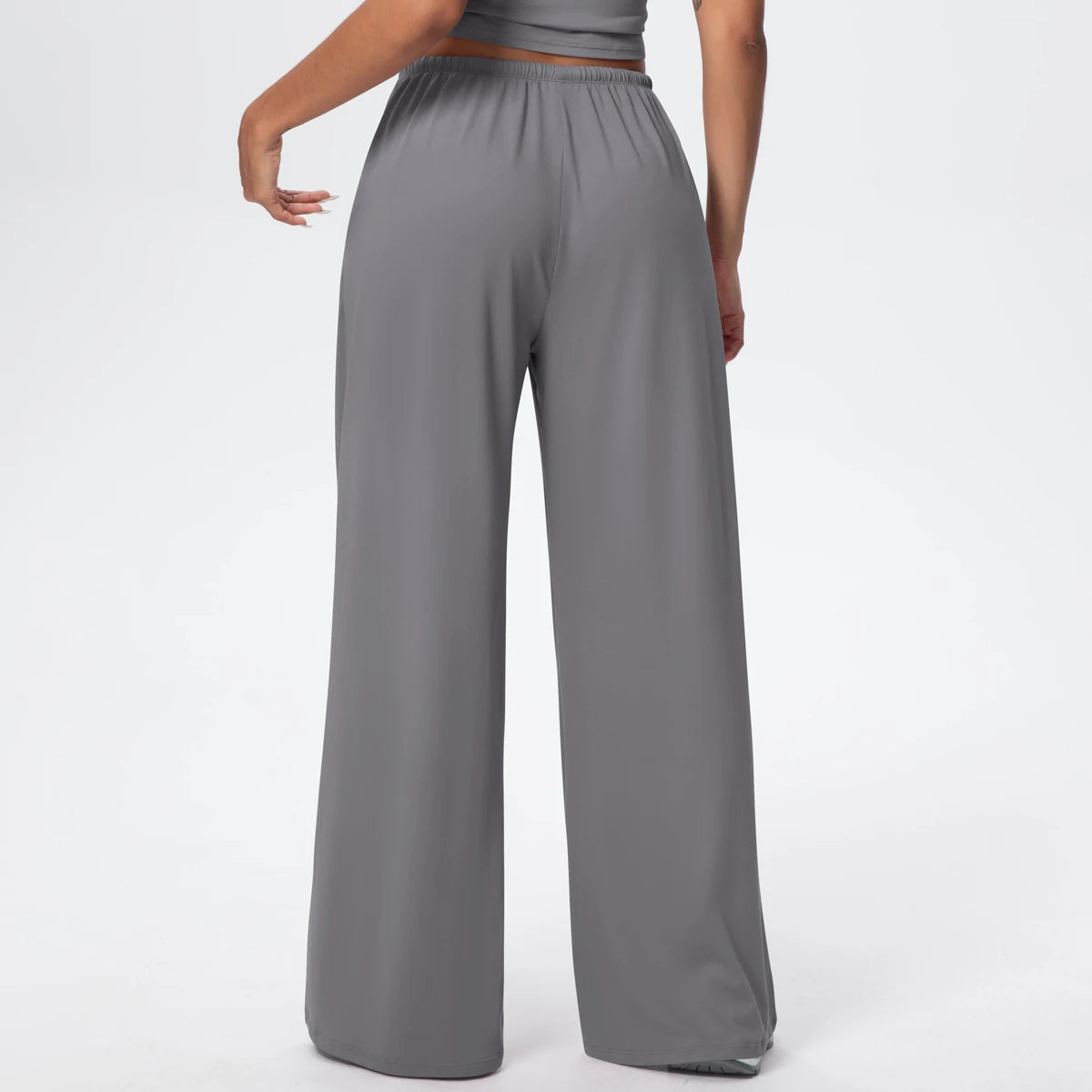 Breathable Solid Color Loose Yoga Pencil Pants Lifting Buttocks Sports Quick Drying Wide Leg Pants With Pockets Gym Yoga Pants