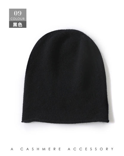 Cashmere Beanie Hat - 100% Soft Knit Winter Hat For Men & Women, Solid Color