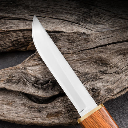 2-in-1 Stainless Steel Utility Knife - Outdoor Paring  Meat Cutter