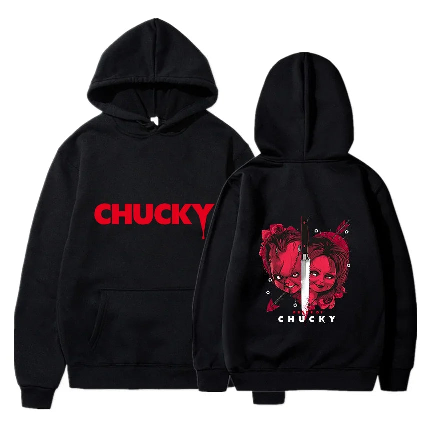 Chucky Horror Hoodie - Unisex Harajuku Hip Hop Sweatshirt for Autumn  Winter