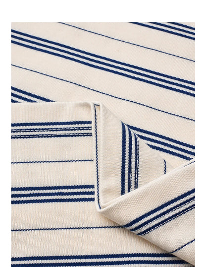 Women's Nautical Stripe T-Shirt – Embroidered Sailboat Summer Top