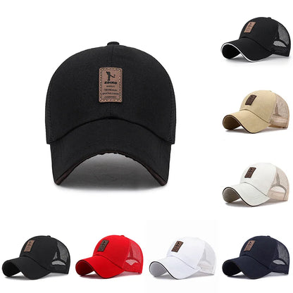 Baseball Cap Mens Mesh Sun Hat Outdoor Sports Golf Sunshade Caps Four Seasons Adjustable Hip-Hop Hats for Men Baseball Cap