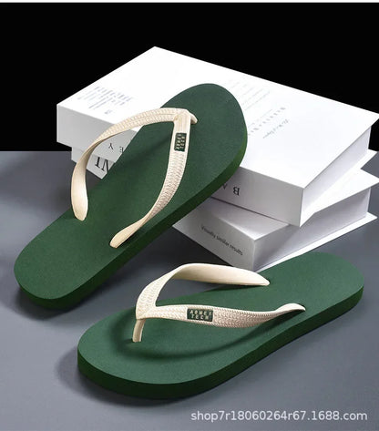 Men's Minimalist Flip Flops  Summer Fashion Outdoor Anti Slip Wear-resistant Sports Sandals with Soft Beach Casual Shoes