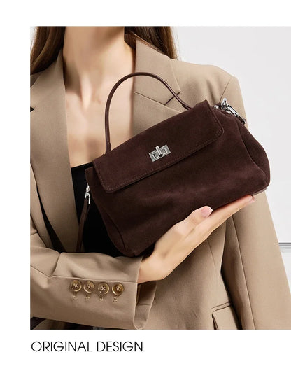 Genuine Leather Crossbody - Women's Soft Leather Messenger Bag With Zipper Closure