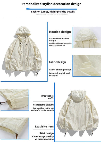Outdoor Sun Protection Clothing Ultra-thin Anti-ultraviolet Sun Protection Clothing Breathable Sports Workwear Jacket