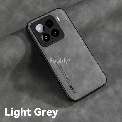 Nubuck Leather Shockproof Magnetic Case for Xiaomi 17T Pro 5G Mi 15T Protective Cover Back Shell Coque Funda