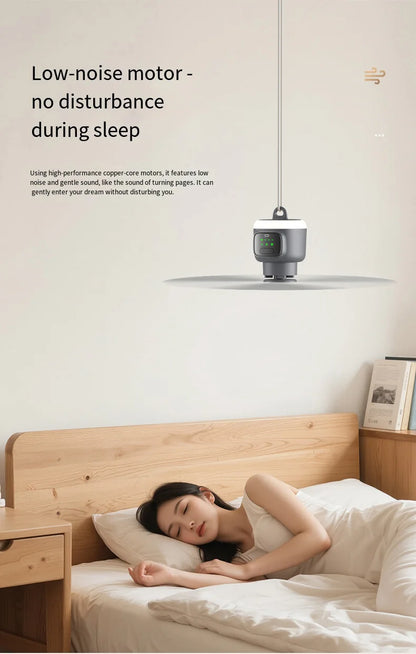HOMEFISH 12000mAh Camping Ceiling Fan Portable Outdoor Tent Air Circulator Cooling Fan with High Capacity