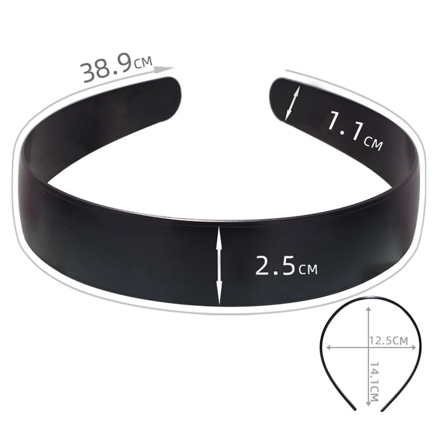 Unisex Metal Wavy Spring Hair Hoop Black Non Slip Outdoor Sports Headbands For Women Men Simple Hairband Face Washing Headdress