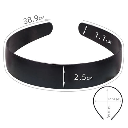 Unisex Metal Wavy Spring Hair Hoop Black Non Slip Outdoor Sports Headbands For Women Men Simple Hairband Face Washing Headdress