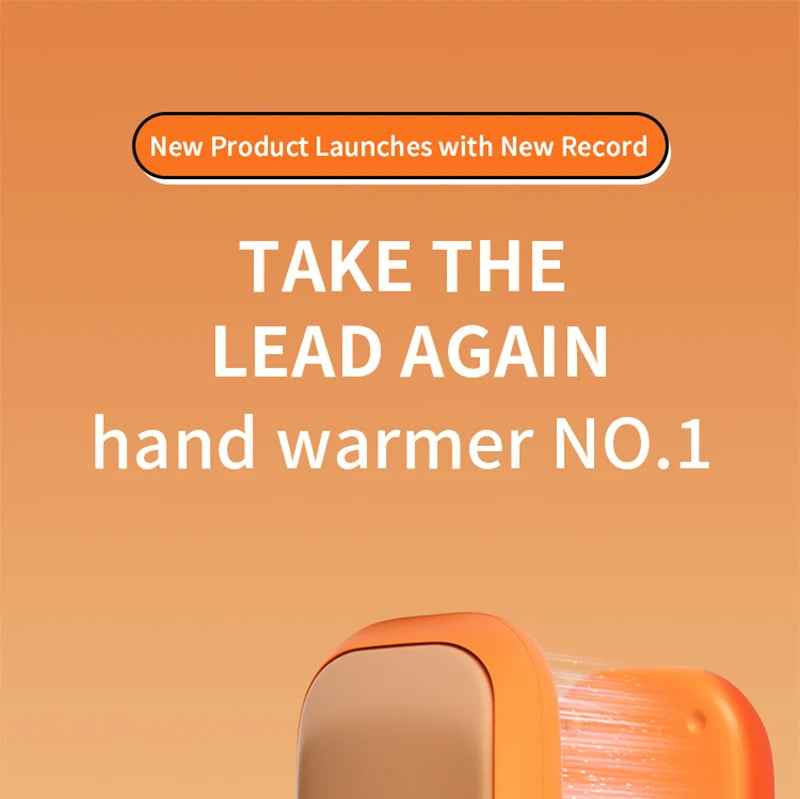 Magnetic Hand Warmer Rechargeable - 4 Colors (Orange/Pink/White/Black) Fast Heating 2-in-1 Pocket Heater for Winter Outdoor