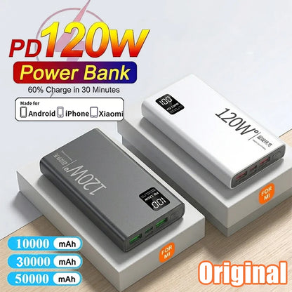 For Xiaomi Original 500000mAh Powerbank External Spare Battery Portable Charger For iPhone Samsung Super Fast Charging PowerBank