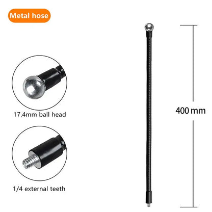 Flexible Metal Tube Rod Monopod Selfie Stick Stands With 1/4inch Screws Ball Head Extension Arm For Camera Phone Tripod