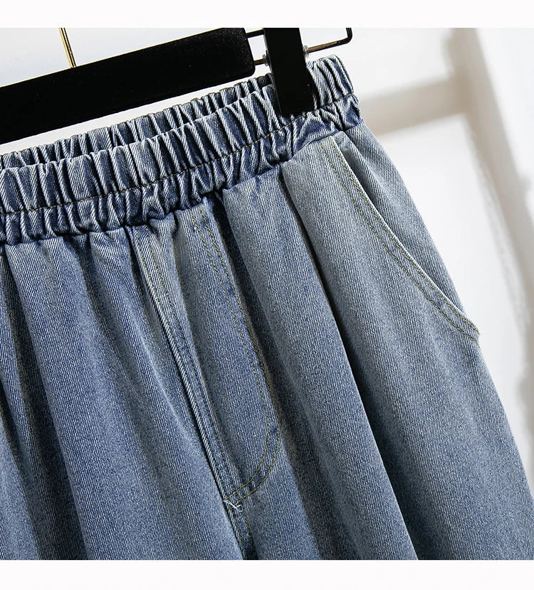 2026 Wide Leg Pants Women's Spring Autumn Retro Waed Denim Workwear Trousers High Waist Casual Versatile Plus Size Pants