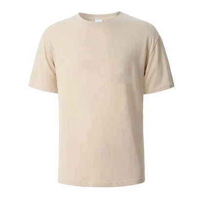 2026 New Eco Friendly Comfortable Pure White Heavy T Shirt Mens Summer Pure Cotton Short Sleeve Unisex Streetwear Fashion