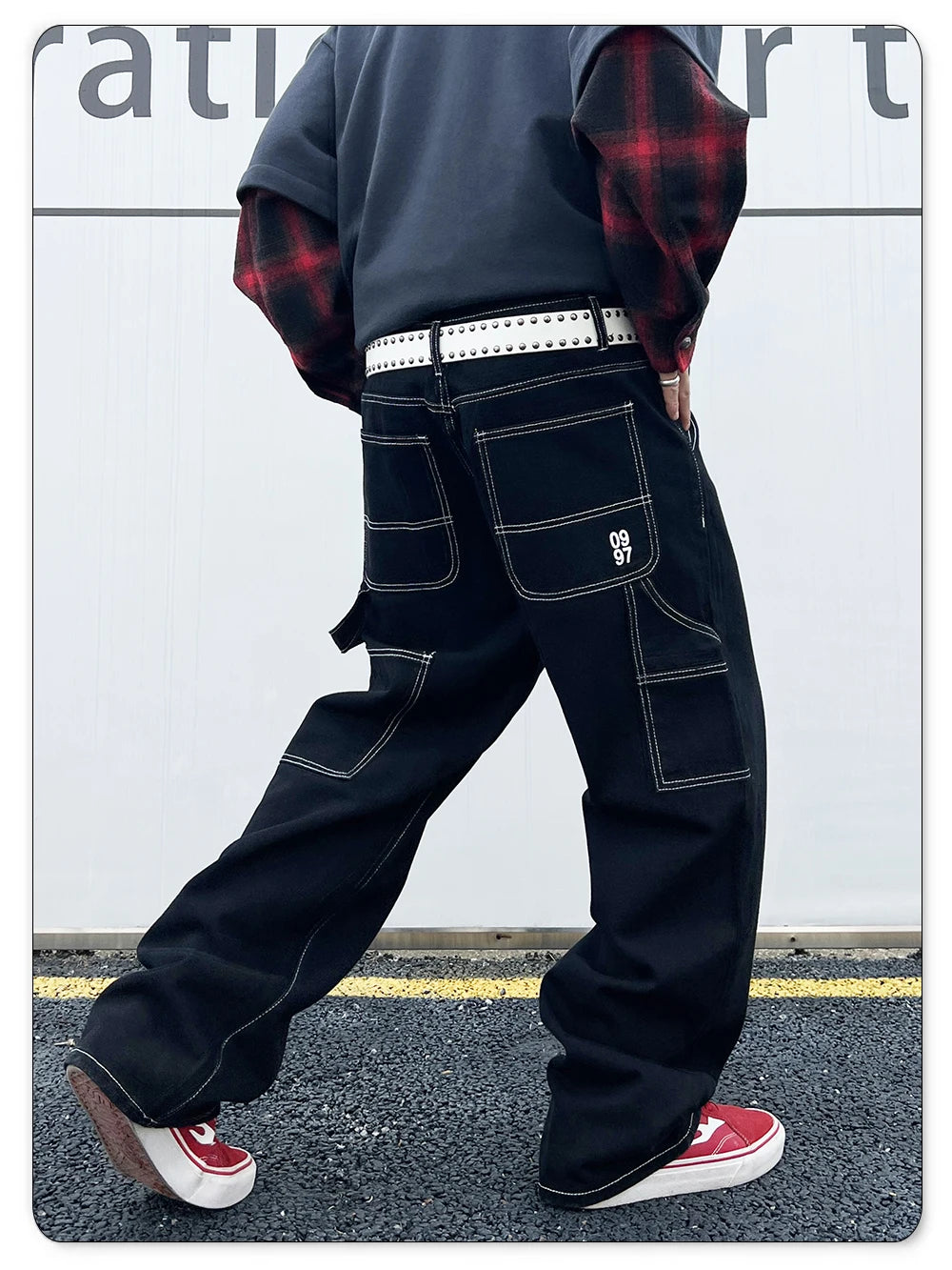 Liys Retro Black Fashion Work Jeans Men Casual Straight-Leg Classic Work Denim Trousers Korean Brand Pant Men's Summer Pants