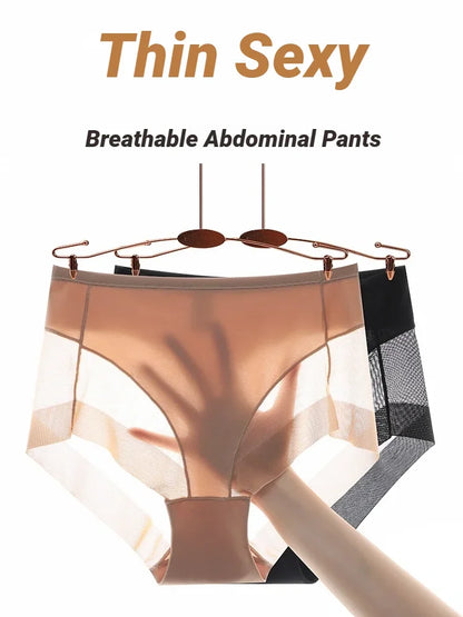 Womens Slimming Panties High Waist Ice Silk Tummy Control Briefs Female Trainer Shaping Underpants Butt Lifter Shapewear