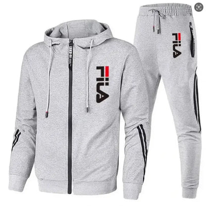 Men's 2026 Fashion Leisure Outdoor Zipper Jacket And Sports Pants Jogging Set Fitness Two-Piece Set for Spring And Autumn