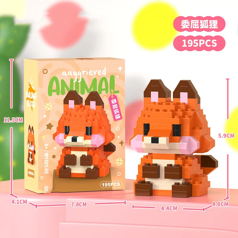 Micro Building Blocks - Creative Animal Brick Set | DIY Mini Construction Toys Kit