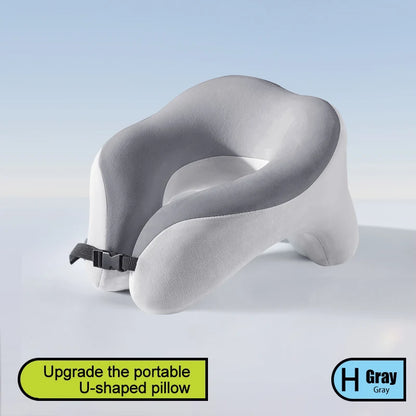 Memory Foam Neck Pillow – U Shaped Travel Cushion for Car & Airplane Comfort