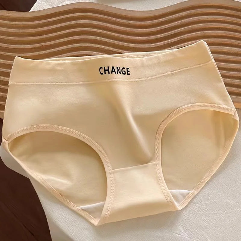 Women's Cotton Underwear panty Sexy Solid Color Triangle Pants Girl Mid Waist Seamless Comfort Underpants Female Lingerie