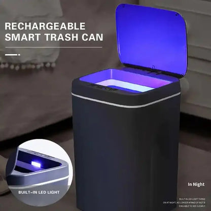 Touchless 16L Sensor Trash Can - Smart Waterproof Kitchen  Bathroom Wastebin