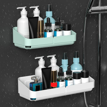 Bathroom Kitchen Wall Shelf - No-Drill Makeup  Shampoo Organizer