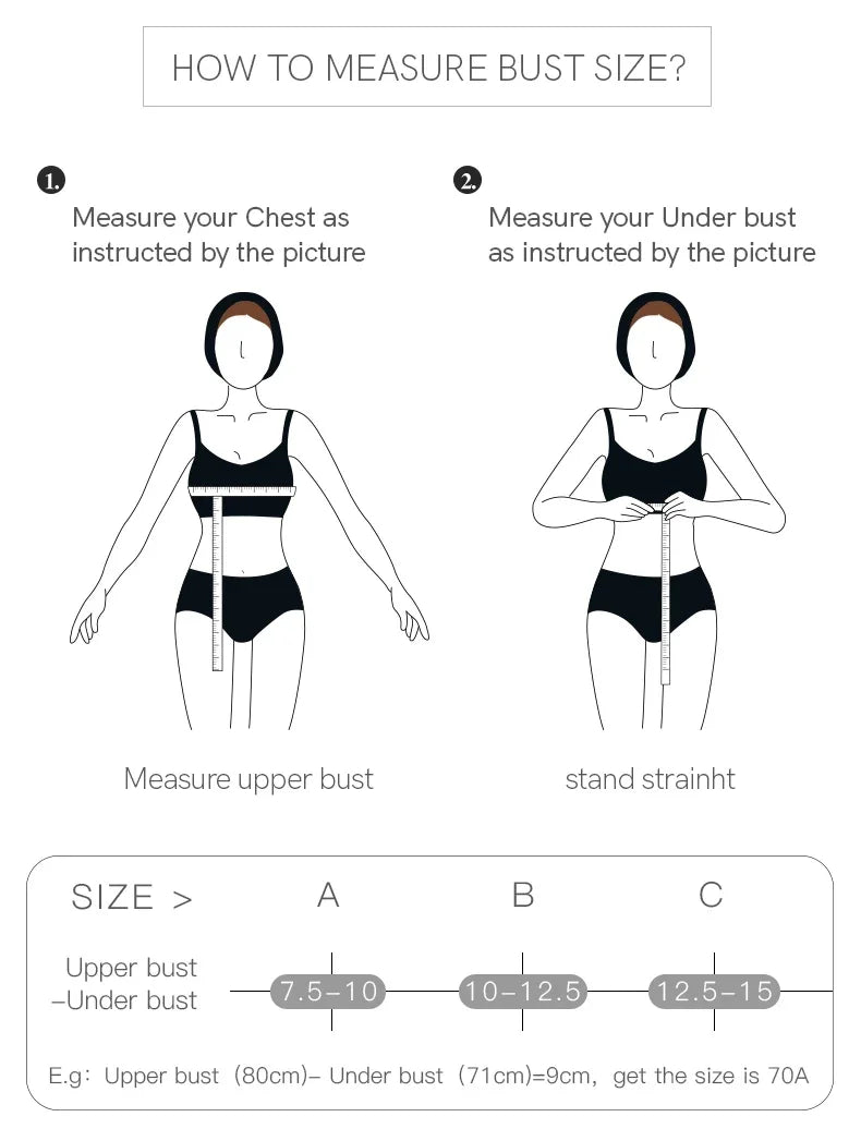 Plus Size Wireless Bra - Seamless Push Up Padded Plunge Bra with Adjustable Straps