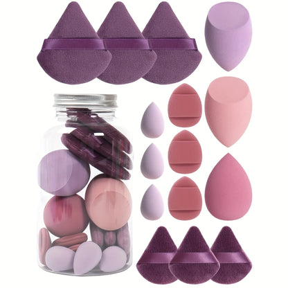 Cosmetic Powder Puffs – Loose Powder Puff Combo with Mini Makeup Egg Set & Air Cushion