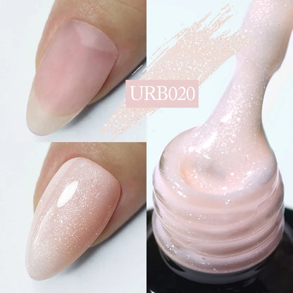 Nude Crystal Rubber Base Gel - 7ml Semi-Permanent Soak Off UV LED Nail Varnish