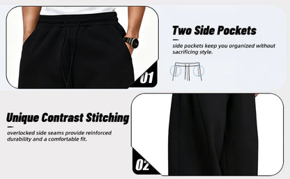 Men'S Summer New Loose-Fit Casual Sports Shorts, Gym Shorts with An Elastic Waistband - Adjustable Drawstring for Comfort,