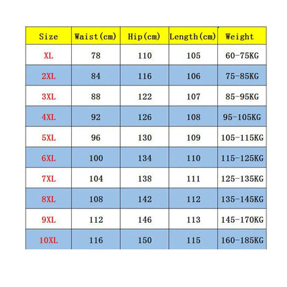 10XL Oversize Casual Pants Men Plus Size Camouflage Trousers Loose Wide Leg Baggy Streetwear Pants Man Big Size Clothing Pants