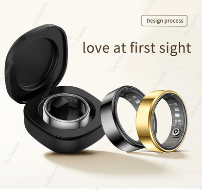 2026 New Smart Ring Men Women, Heart Rate Blood Oxygen and Sleep Monitor Smartring IP68 & 5ATM Waterproof, Multi-sport Mode Ring