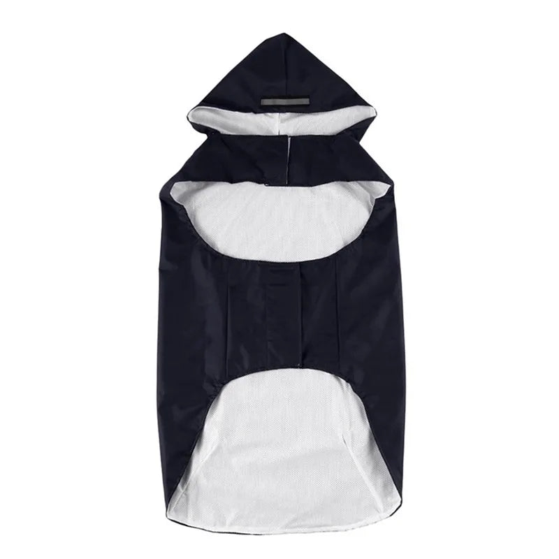 Dog Raincoat Waterproof Hoodie Jacket Rain Poncho Pet Rainwear Clothes with Reflective Stripe for All Sizes Big Puppies